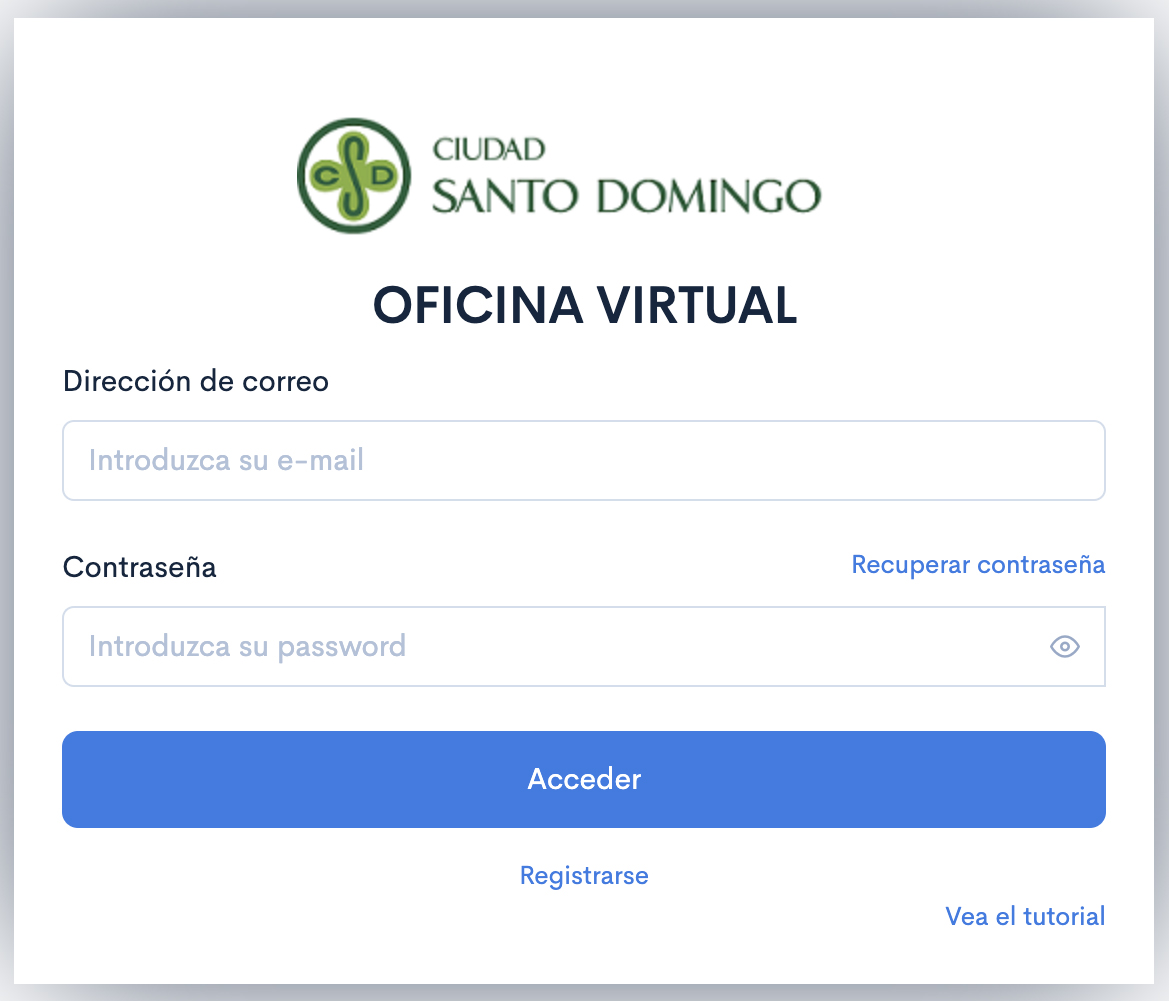 Pantallazo de la Oficina Virtual
